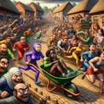 Cuando correr ya no es suficiente, añade una carretilla y un disfraz: bienvenidos a la carrera donde el equilibrio y el absurdo van de la mano... ¡si no se caen primero! 🏃‍♂️🛒🎉