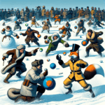 Cuando el Yukón se convierte en campo de batalla y las bolas de nieve en proyectiles letales, el invierno se viste de señor y el orgullo se congela en trofeos de hielo. ❄️🏐🔥