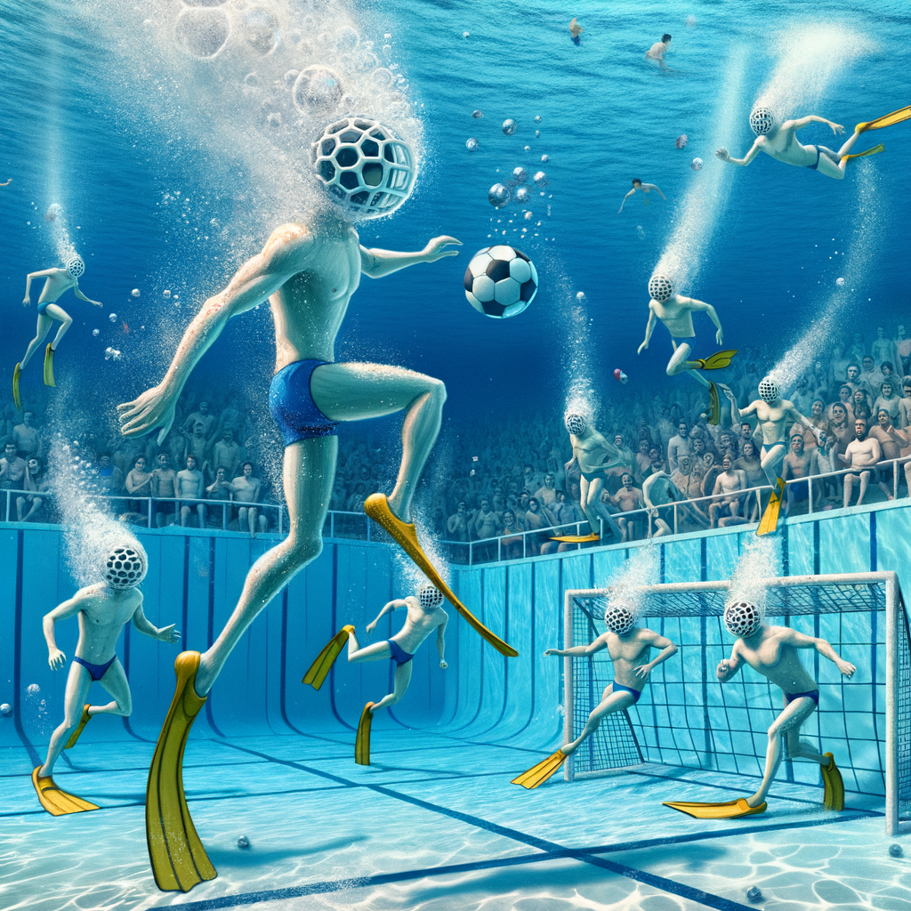 Cuando el fútbol desafía a la gravedad y el agua se convierte en estadio, bienvenido al juego donde las burbujas son tácticas y el aire, un lujo. ⚽️🌊🐠