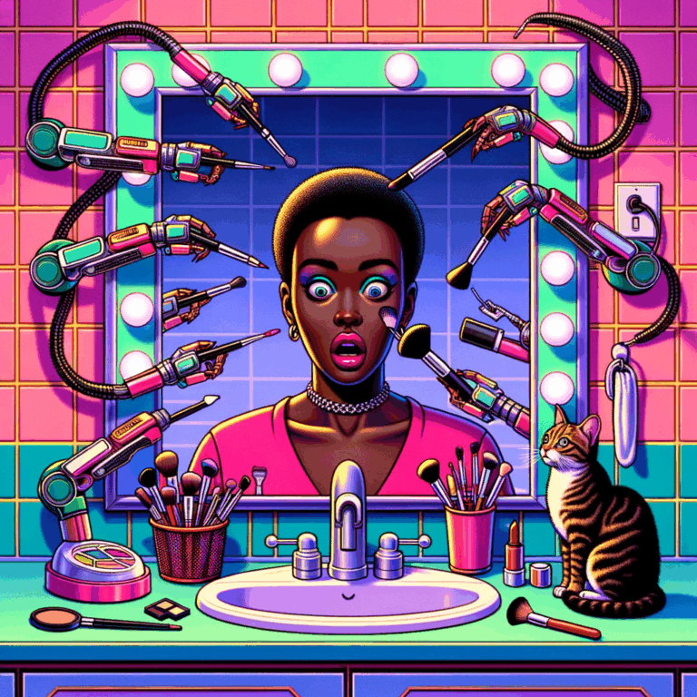 Espejo cosmetiquero: porque nada dice "estilo del futuro" como un robot maquillándote a golpe de botón. 💄🤖🪞