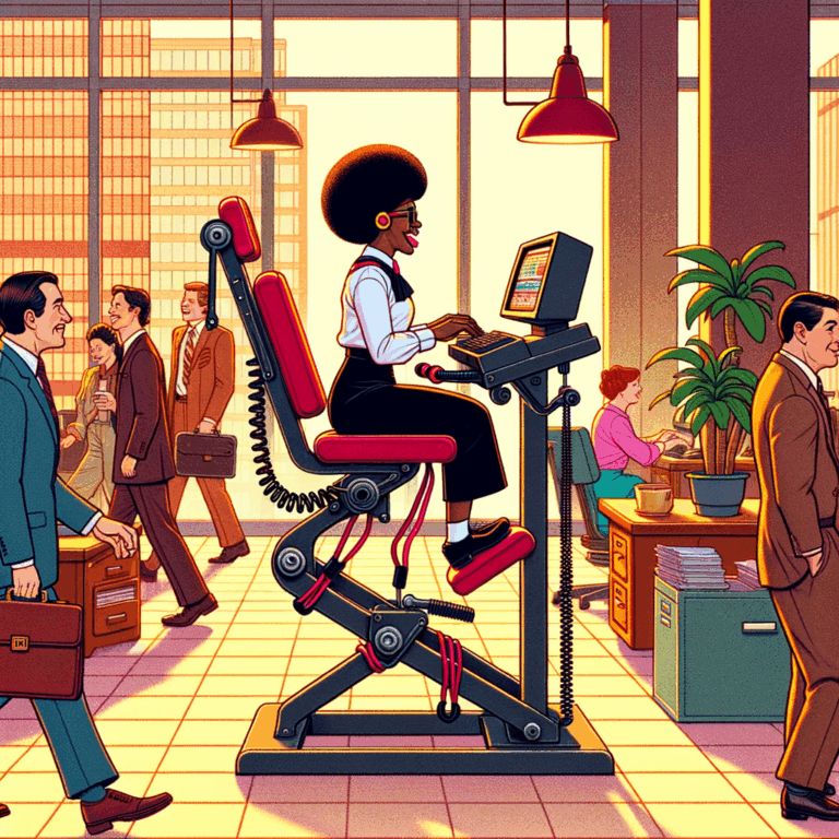 Silla gimnástica: porque hacer abdominales mientras redactas un informe es el multitasking que nadie pidió. 🪑🏋️♀️📈