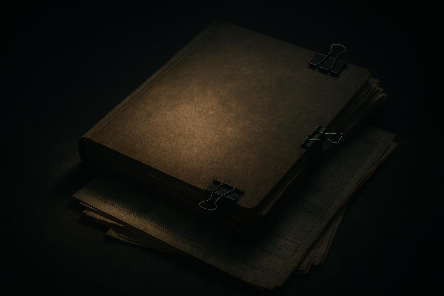 Conspiraciones Económicas 1 Proyector en sala oscura ilumina acetato perforado con conexiones, sombras en suelo, material de conspiraciones económicas