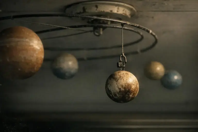 Por qué Plutón dejó de ser planeta: lo que cambió fue la regla 3 Por qué Plutón dejó de ser planeta en maqueta colgante con esferas suspendidas y aros metálicos